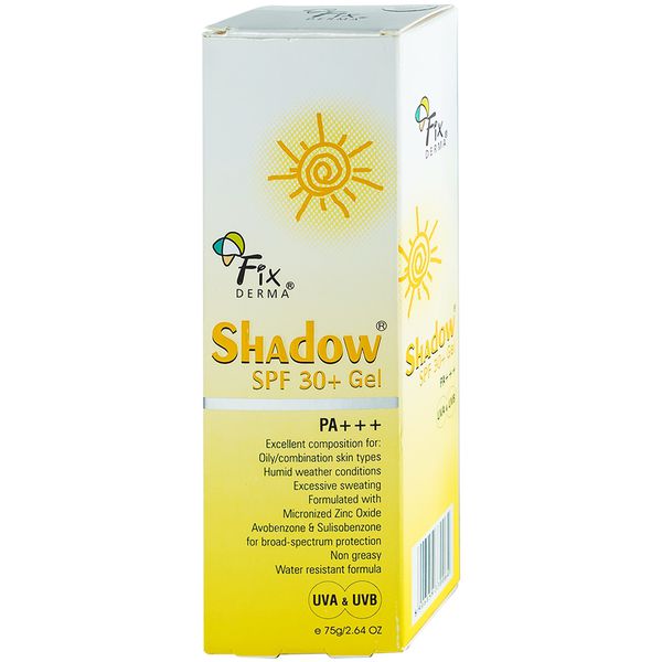 Gel Chống Nắng Da Mặt Fixderma Shadow SPF 30+ (75g)